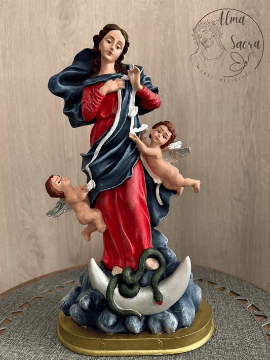 Virgen Desatanudos en marmolina
